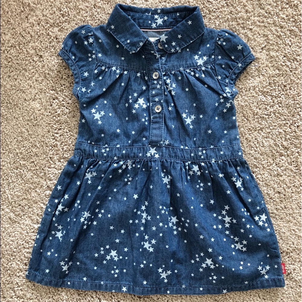 Levi star denim dress